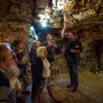Exploring an ancient silver mine at Melle with our friend and neighbour from Hemel, Maria